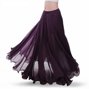 Professional Chiffon Full Wired-Edge Belly Dance Skirt Raqs Skirt