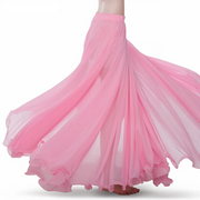 Professional Chiffon Full Wired-Edge Belly Dance Skirt Raqs Skirt