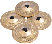 Set of 4 Brass Zills - Finger Cymbals for Belly Dance Dance Props Raqs