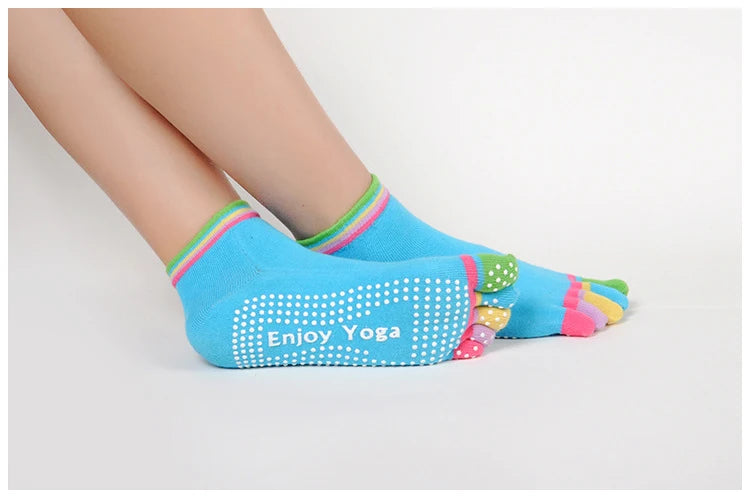 Candy-Colored Yoga Toe Socks socks Yoga