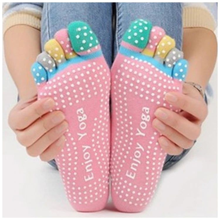 Candy-Colored Yoga Toe Socks socks Yoga