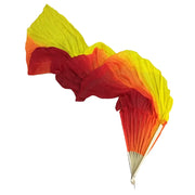 Silk Fan Veils in Many Bold Colors - 180cm 1 pair (R & L) vertical-red orange yellow 180cm Veil - 1 Pair R L Dance Props Fan Fan Veil Raqs