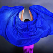 100% Silk Lightweight Silk Belly Dance Performance Veil - Many Colors Royal blue Dance Props Raqs Veils