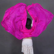 100% Silk Lightweight Silk Belly Dance Performance Veil - Many Colors Fuchsia Dance Props Raqs Veils