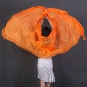 100% Silk Lightweight Silk Belly Dance Performance Veil - Many Colors Orange Dance Props Raqs Veils