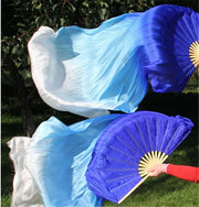 Silk Fan Veils in Many Bold Colors - 180cm 1 pair (R & L) Dance Props Fan Fan Veil Raqs