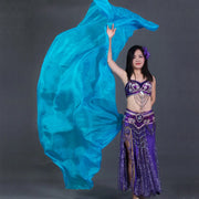 100% Silk Lightweight Silk Belly Dance Performance Veil - Many Colors Dance Props Raqs Veils