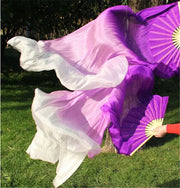 Silk Fan Veils in Many Bold Colors - 180cm 1 pair (R & L) Dance Props Fan Fan Veil Raqs