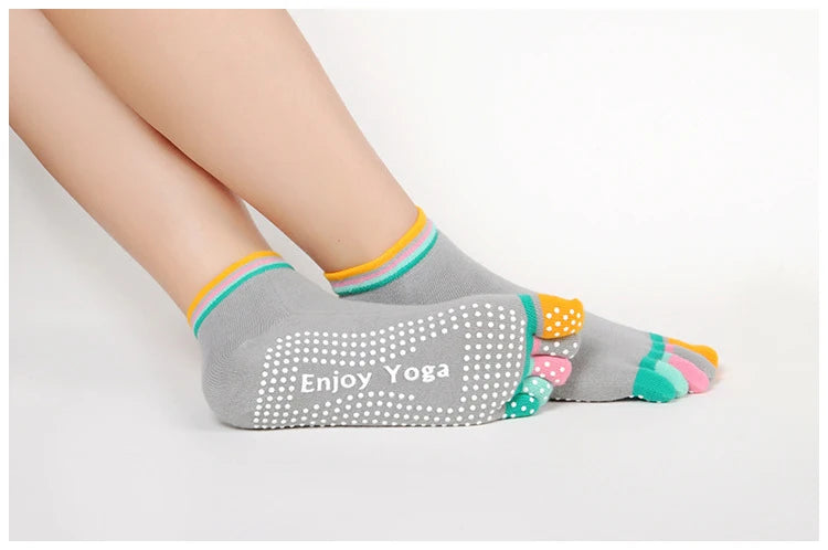 Candy-Colored Yoga Toe Socks socks Yoga