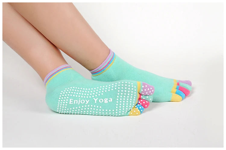 Candy-Colored Yoga Toe Socks socks Yoga