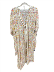 Maxi Light Coverup - Perfect for Beach, Dance Costume Coverup White Mini Floral One-size Coverup