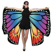 Butterfly Wing Shawl - Many Designs Purple Multi (Double-sided) Dance Props Festival Raqs Wings