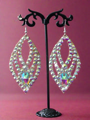 Belly Dance Earrings Hypoallergenic 925 Silver Hook Colorful Crystals Performance jewelry Raqs