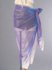 Iridescent Gauze Hip Scarf Wrap Hip Scarf Raqs