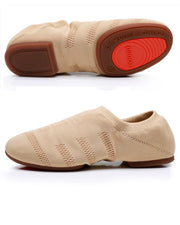 Soft Knit Jazz/Modern Practice Yoga Cheerleading Dance Shoes Camel Outdoor - with 1cm heel Shoes