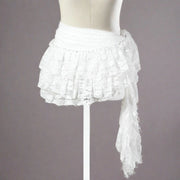 Sparkle/Lace Ruffled Hip Scarf White Lace Hip Scarf Raqs