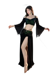 Two-Piece Sparkle Stretch Costume Raqs Troupe Costume