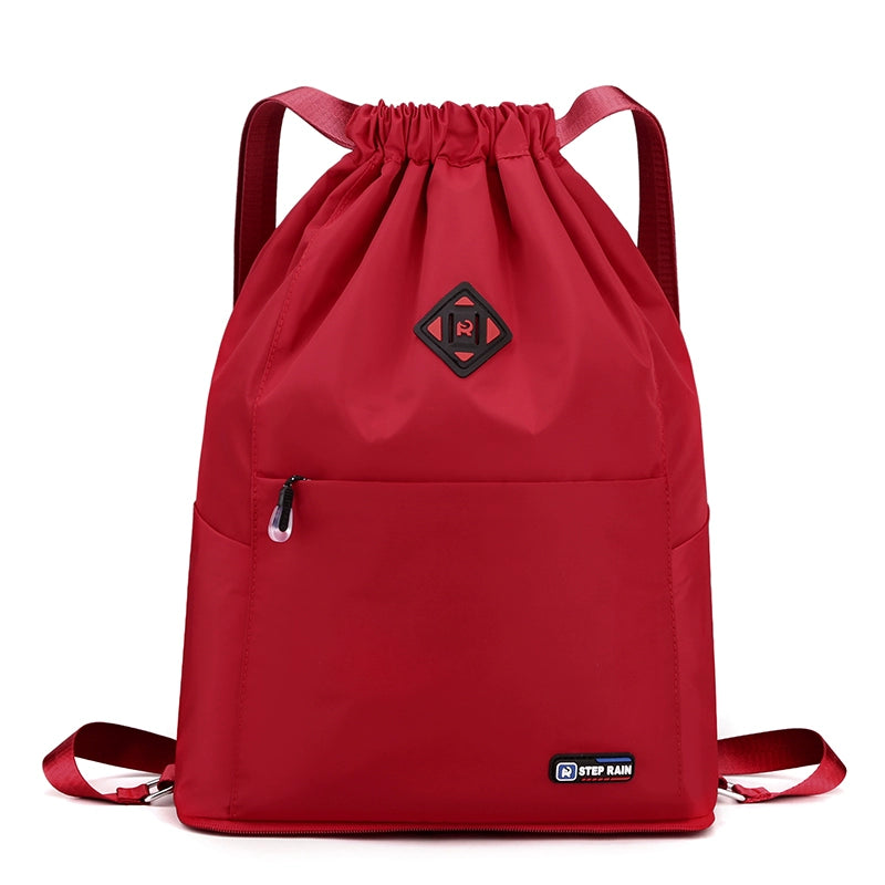 Simple Drawstring Backpack Gym Bag/Valise Red Bags Lifestyle