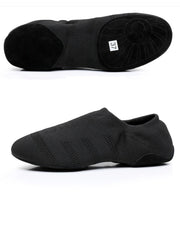 Soft Knit Jazz/Modern Practice Yoga Cheerleading Dance Shoes Black Indoor - no heel Shoes