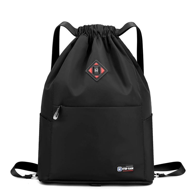 Simple Drawstring Backpack Gym Bag/Valise Black Bags Lifestyle