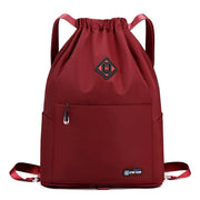 Simple Drawstring Backpack Gym Bag/Valise Burgundy Bags Lifestyle