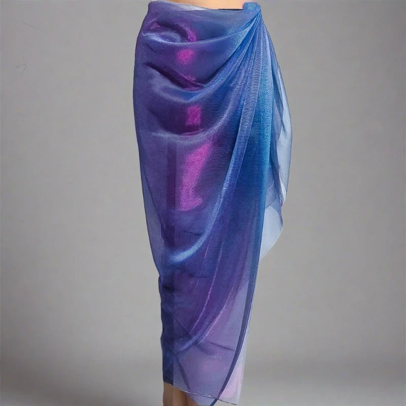 Iridescent Gauze Hip Scarf Wrap Hip Scarf Raqs