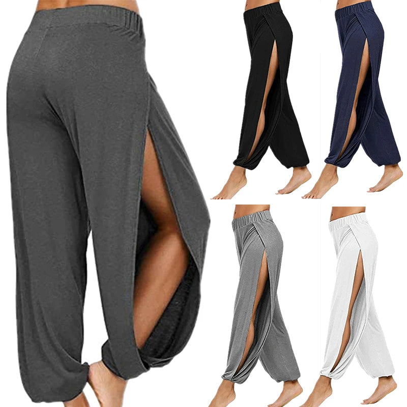 Split Leg Yoga Harem Pants Activewear Festival Pants Yoga