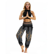 Boho High-Waist Yoga Harem Pants Activewear Festival Pants Yoga