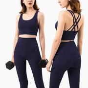 Sports Bra and Leggings Two-Piece Matching Sets True Navy Activewear Lifestyle Yoga