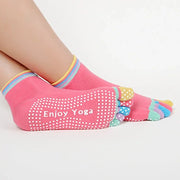 Candy-Colored Yoga Toe Socks Colorful Red one size-US 9-11 socks Yoga