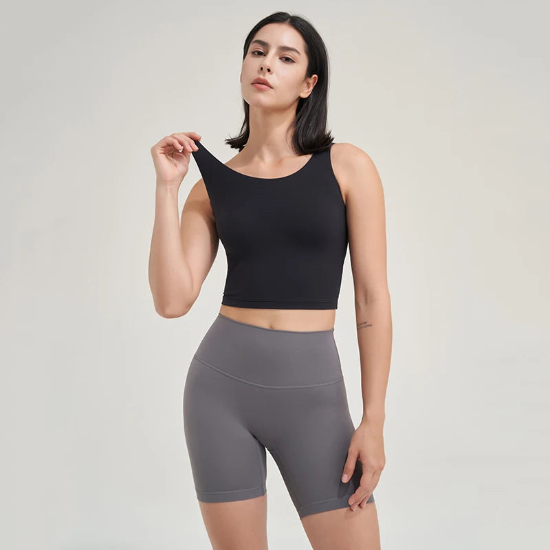 Yoga Shorts High Waist Breathable No Awkward Lines Activewear Shorts Yoga