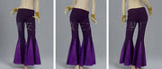 Fishtail Sparkle Flare Dance Pants Many Colors Purple One-Size Pants Raqs