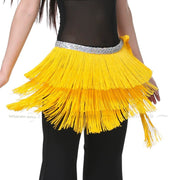 Three-Layer Tassel Belly Dance Hip Scarf Yellow Hip Scarf Raqs