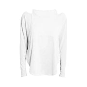 Long Sleeve Burnout Yoga Tee White Activewear Shirts Yoga