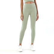 Soft High Waist Leggings with Back Pocket Avocado Activewear Pants Yoga