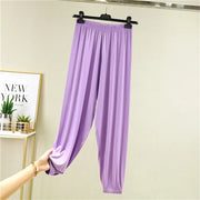 Loose Modal High Waist Harem Pants Violet Activewear Pants Plus-sizes Available