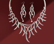 Dazzling Large Crystal Belly Dance Necklace and Earrings Set 04 Necklace and Earrings Set Jewelry Raqs