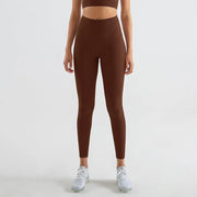 Soft High Waist Leggings with Back Pocket Chestnut Activewear Pants Yoga