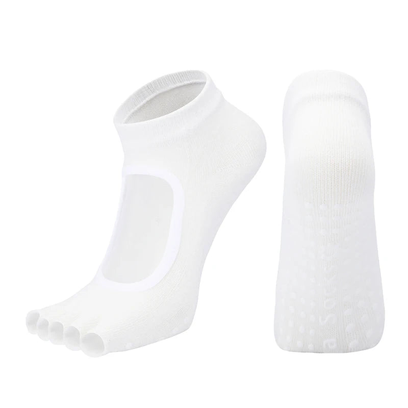 Half-toe Yoga Socks White US 9-11 (sock size) Footwear socks Yoga