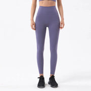 Soft High Waist Leggings with Back Pocket Purple Quartz Activewear Pants Yoga