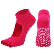 Half-toe Yoga Socks Rose Red US 9-11 (sock size) Footwear socks Yoga