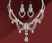 Dazzling Large Crystal Belly Dance Necklace and Earrings Set 01 Necklace and Earrings Set Jewelry Raqs