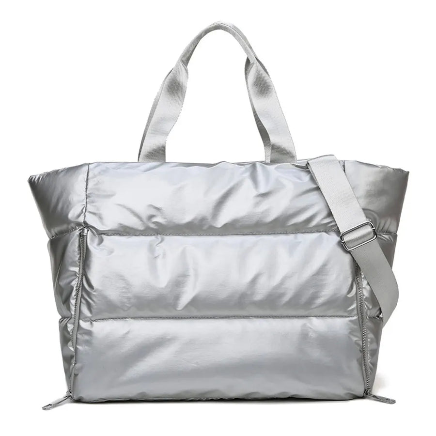 Fabulous Puffer Yoga Gym Bag Silver Bags Lifestyle Yoga