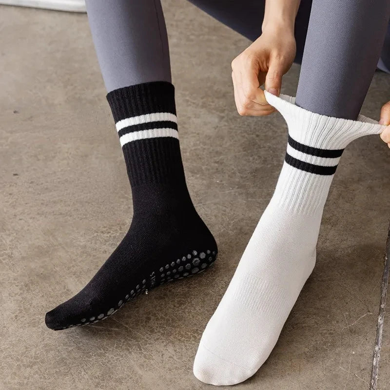 Striped Mid-tube Yoga Silicone Grip Sport Socks socks Yoga Socks