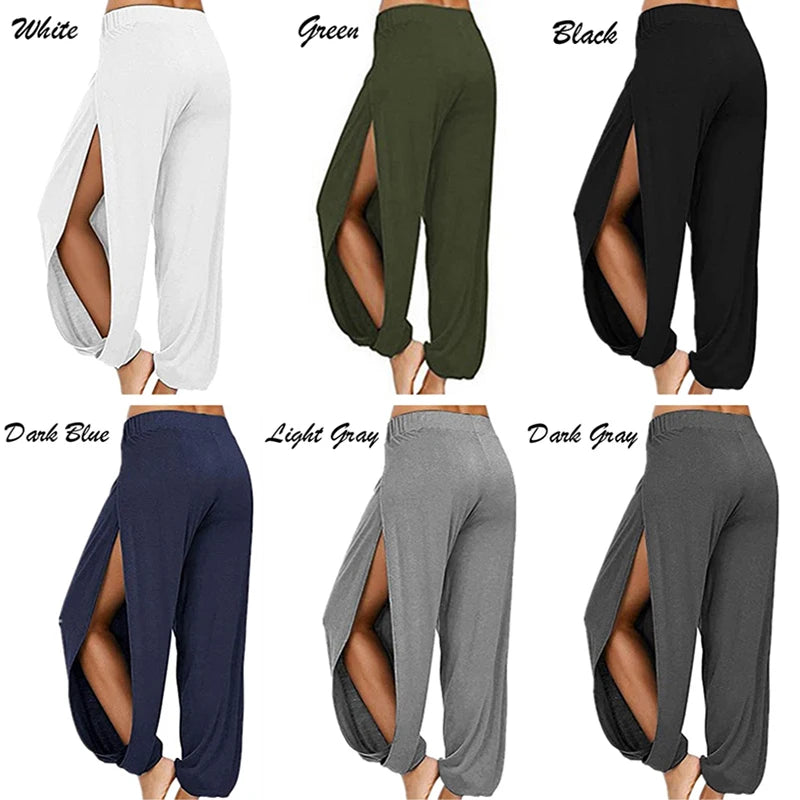 Split Leg Yoga Harem Pants Activewear Festival Pants Yoga