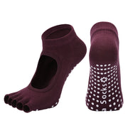 Half-toe Yoga Socks Deep Purple US 9-11 (sock size) Footwear socks Yoga