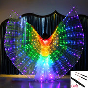 LED Dance Wings Belly Dance Wing Colorful 2 One Size Dance Props Raqs Wings