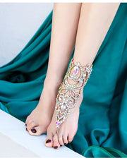 Crystal-Studded Wrist Cuff/Anklet Jewelry Raqs