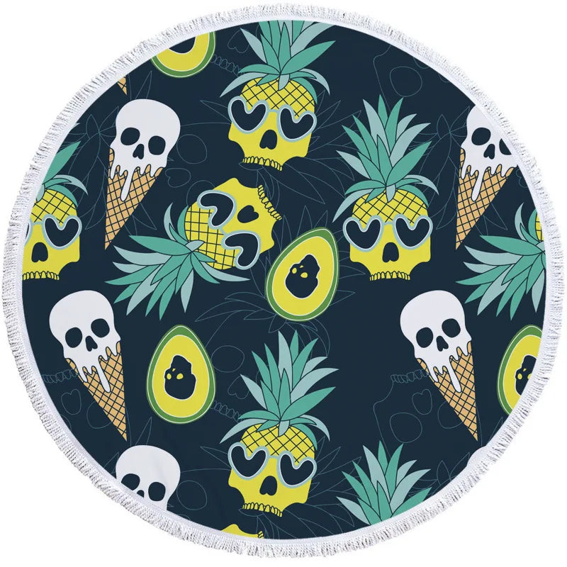 Avocado-Themed 5'/150cm Round Microfiber Towels Avocado Lifestyle Towel