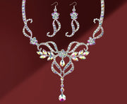 Dazzling Large Crystal Belly Dance Necklace and Earrings Set 03 Necklace and Earrings Set Jewelry Raqs